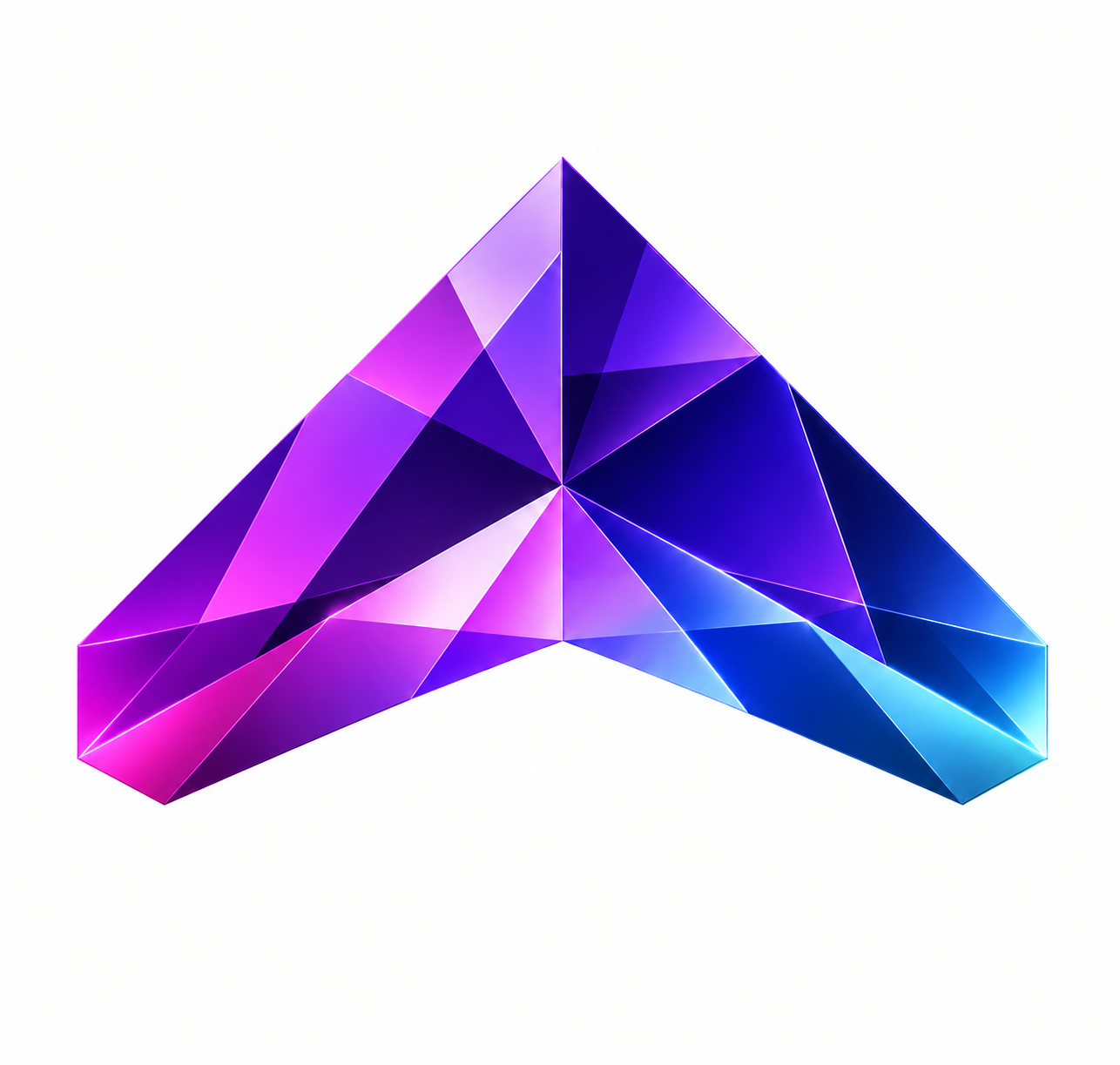 Triptivity logo — a faceted violet-to-blue prism chevron